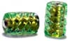 Swirled Pipe Gold foil beads - click here for large view